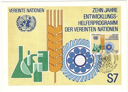 ONU - NAZIONI UNITE - UNITED NATIONS - NATIONS UNIES - 1981 - Dixième Anniversaire Du Programme Des Volontaires - Car... - Maximumkarten