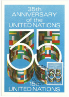 ONU - NAZIONI UNITE - UNITED NATIONS - NATIONS UNIES - 1980 - 35 Years Anniversary - Carte Maximum - New York - FDC - Cartoline Maximum