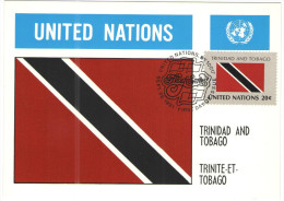 ONU - NAZIONI UNITE - UNITED NATIONS - NATIONS UNIES - 1981 - Flag Series, Trinidad And Tobago - New York - FDC - Cartoline Maximum