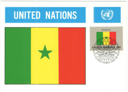 ONU - NAZIONI UNITE - UNITED NATIONS - NATIONS UNIES - 1983 - Flag Series, Senegal - New York - FDC - Maximumkarten