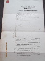 UNITED STATES - District Of BOSTON And CHARLESTOWN  - 1840 BILL OF HEALTH For Ship MASCIO On Voyage To MONTEVIDEO - Historical Documents