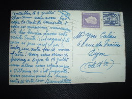 CP TP MARIANNE DE DULAC 1F50 + TP CHAINES BRISEES 50c OBL.MEC.3 JUIL 45 NICE (06 ALPES-MARITIMES) - 1944-45 Marianne Of Dulac