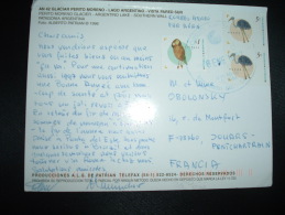 CP Pour La FRANCE TP Nandu 5c X2 + TP Lechuza 1s OBL.6 ENE 1997 San Martin - Cartas & Documentos