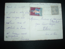 CP TP SEMEUSE 40c + VIGNETTE CONTRE LA TUBERCULOSE 1930 OBL.MEC.30 XII 30 ORLEANS GARE LOIRET (45) - Lettres & Documents
