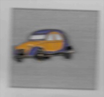 Pin´s  Automobile  Citroën  2 CV  Jaune  Et  Violette - Citroën