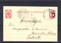 Russie - Estonie - Carte Postale De 1911 - Entier Postal - Oblitération Reval - Expédié Vers La Finlande - Kouvola - Covers & Documents