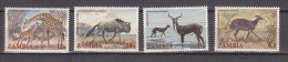 Zambia Sambia 1983,4V In Set,giraffe,wildebeest,black Lechwe,yellow Backed Duiker,MNH/Postfris(A2002) - Giraffes