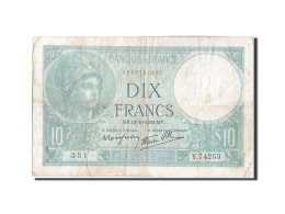 Billet, France, 10 Francs, 10 F 1916-1942 ''Minerve'', 1939, 1939-10-12, TB - 10 F 1916-1942 ''Minerve''