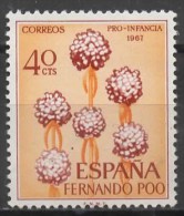 FERNANDO POO 1967 Child Welfare And Similar Floral Design - 40c Flowers MNH - Fernando Poo