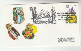 1993 Holton Mi USA COUNTRY LIVING SWEET CORN EVENT COVER Stamps Food Flower Farming Agriculture - Vegetables