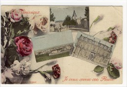 Carte Postale Ancienne Fantaisie Vénissieux - Je Vous Envoie Ces Fleurs - Multivues - Vénissieux