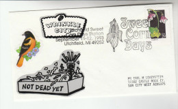 1993 LITCHFIELD Mi SWEET CORN DAYS Corn EVENT COVER USA Stamps Food Flower Farming Agriculture - Agriculture