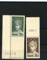 - SARRE 1947/56 . TIMBRES DE 1956 . NEUFS SANS CHARNIERE . - Neufs