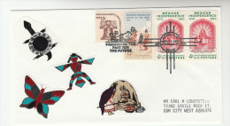 1993 Aztec New Mexico ´PRESERVING THE PAST´ Native AMERICAN INDIAN EVENT COVER  USA Stamps  Butterfly Emblem  Insect - Indiani D'America