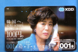 Japan Japon Telefonkarte Télécarte Phonecard - Femme Frau Women Girl KDD 001 - Telekom-Betreiber