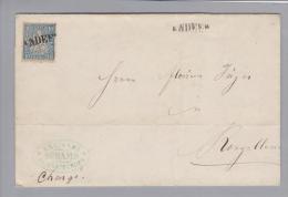 Heimat GR Andeer 1866-08-26 R-Amts-Brief Nach Rongellen Mit 10Rp. Sitzender Helvetia - Storia Postale