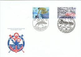 BAT-L90 - Emission Commune France-Suisse FDC Centenaire De La Société De Sauvetage Du Léman - Secourisme