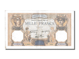 Billet, France, 500 Francs, 1 000 F 1927-1940 ''Cérès Et Mercure'', 1938 - 1 000 F 1927-1940 ''Cérès Et Mercure''