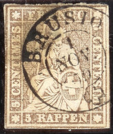 Heimat GR Brusio 1859-11-01 5 Rp. Strubel Zu# 22D - Used Stamps