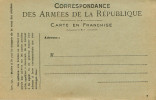 Militaria - Guerre 1914-18 - Franchise Militaire - Correspondance Aux Armées De La République - état - Guerre 1914-18