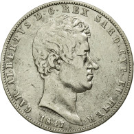 Monnaie, États Italiens, SARDINIA, Carlo Alberto, 5 Lire, 1847, Genoa, TTB - Sonstige & Ohne Zuordnung
