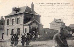 ACHEUX-EN-AMIENOIS LE BUREAU DES POSTESET TELEGRAPHES POILUS - Acheux En Amienois