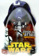 BLISTER US FIGURINE STAR WARS 2005  REVENGE OF THE SITH CLONE TROOPER BLANC QUICK DRAW ATTACK ! - Episode II
