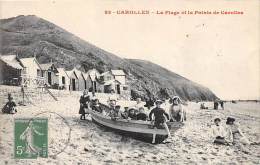 Carolles    50     La Plage.Cabines De Bain. Enfants Dans Une Barque - Other & Unclassified