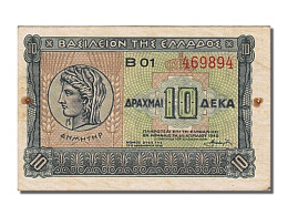 Billet, Grèce, 10 Drachmai, 1940, 1940-04-06, TTB - Griekenland