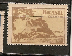 Brazil ** & 400 Years Of Vitória, Convento Da Penha 1951 (500) - Abadías Y Monasterios