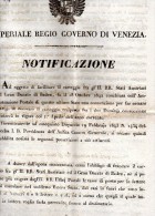 1843 DECRETO AMMINISTRAZIONE POSTALE - Décrets & Lois