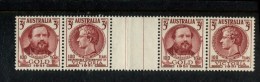 305999283 AUSTRALIE POSTFRIS MINT NEVER HINGED POSTFRISCH EINWANDFREI  YVERT 181 182 BRUSDEN 144 145 GUTTER PAIR - Ungebraucht