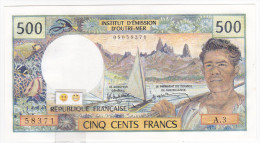 Polynésie Française - 500 FCFP - Mention "PAPEETE" Au Verso - A.3 / Roland-Billecart / Waitzenegger - French Pacific Territories (1992-...)