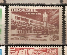 Brazil ** & The National Press  Foundation 1808-1958 (649) - Unused Stamps