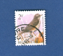 BELGIQUE OISEAUX 1996 N° 2646  GRIVE MAUVIS 2 F  OBLITÉRÉ - Moineaux