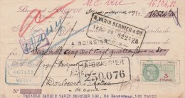 Lettre Change 14/10/1929 Bernard AIGROT SAINT CHAPTES Gard Pour Doulevant 52 - Bills Of Exchange