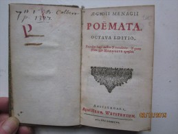 ELZEVIER -AEGIDII MENAGII ( G.MENAGE )  POEMATA -  AMSTELAEDAMI - Apud.HENR.WETSTENIUM- 1687 - Before 18th Century