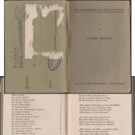 Allemagne 1942. Livret En Franchise Militaire. Poèmes. Goethe, Mörike, Hebbel, Schiller, Von Chamisso... Moine, Violon - Ecrivains