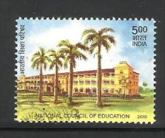 INDIA, 2010, FIRST DAY CANCELLED, National Council Of Education, Tree, Architecture - Oblitérés