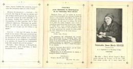 IMAGE PIEUSE RELIGIEUSE HOLY CARD SANTINI Dépliant 3 Volets : Vénérable Anne Marie RIVIER Montpezat Bourg St Andéol - Imágenes Religiosas