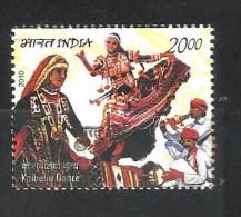 INDIA, 2010, FIRST DAY CANCELLED,  India-Mexico Joint Issue. Dances. 1 V - Oblitérés