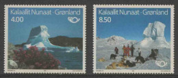 Danmark Gronland, Denmark Greenland 1991 Mi 217 /8 ** Iceberg, Summer Flowers + Ski Party, Dog Sled In Winter - Tourism - Ongebruikt