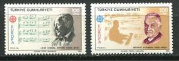 153 TURQUIE 1985 - Europa Musique  (Yvert 242/63) Neuf ** (MNH) Sans Trace De Charniere - Neufs