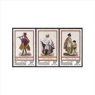 French Polynesia 1984 Traditional Costumes Cultures Cloths French Stamps MNH SC 397-399 Michel 404-406 - Altri & Non Classificati