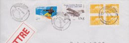 France, Affranchissement Composé 2009 Sur Lettre, Coupe Aviation Gordon Bennett, Snowboard, Direction Poste Normandie - Andere & Zonder Classificatie