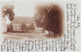 GROSS ROGE Bei Teterow Bauerngehöft Private Fotokarte Bahnpost ZUG 18 Gelaufen 18.1.1900 - Teterow