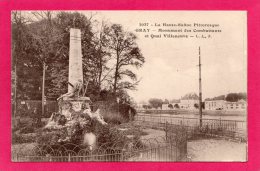 70 Haute-Saône Gray Monument Des Combattants Et Quai Villeneuve, 1915, (Ed C. L. B. ) - Monuments Aux Morts