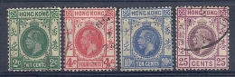 140020373  HONG  KONG  YVERT  Nº  119/120/123/125 - Oblitérés