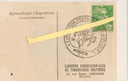 Rouen 76 Exposition Postale Et Philatélique Du 22/7/1950 Obliteration Analogique - Sonstige & Ohne Zuordnung