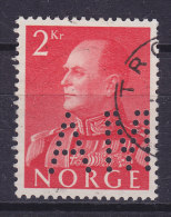 Norway Perfin Perforé Lochung 'AM' 2.00 Kr Olav V.  TROMSØ Cancel (2 Scans) - Abarten Und Kuriositäten